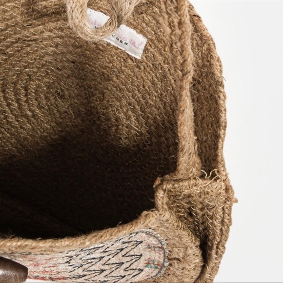 LARGE ROUND CIRCULAR BOHO JUTE BAG - Picture 3 of 5